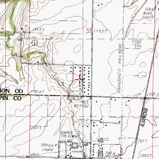 Topographic Map of Tower Heights, IL