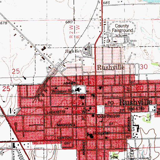 Topographic Map of First Southern Baptist Church, IL