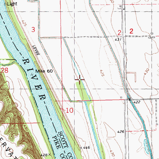 Topographic Map of Burr Lake (historical), IL