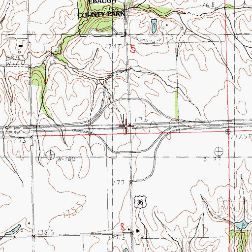 Topographic Map of Interchange 52, IL