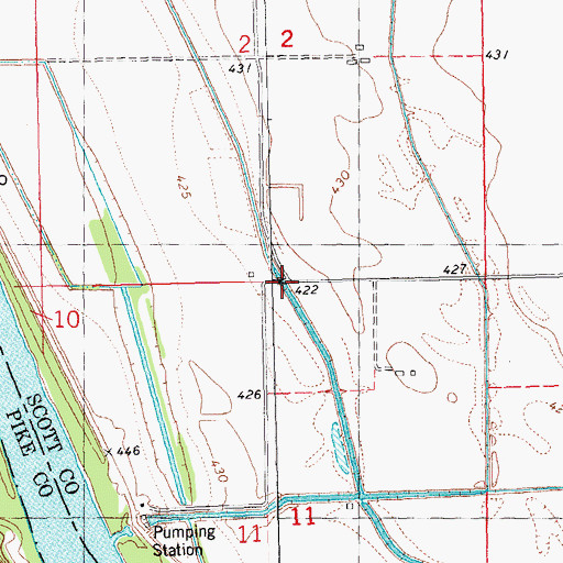 Topographic Map of Slim Lake (historical), IL