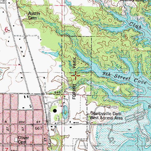 Topographic Map of Forest Park, IL