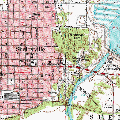Topographic Map of Immaculate Conception Catholic Church, IL