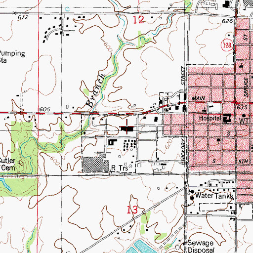 Topographic Map of Johnstowne Mall Shopping Center, IL
