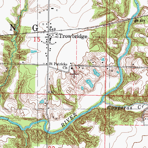 Topographic Map of Saint Patick's Cemetery, IL