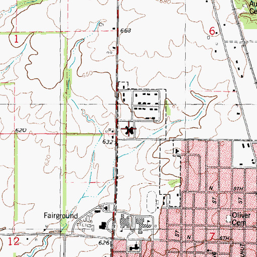 Topographic Map of Shelby Memorial Home, IL