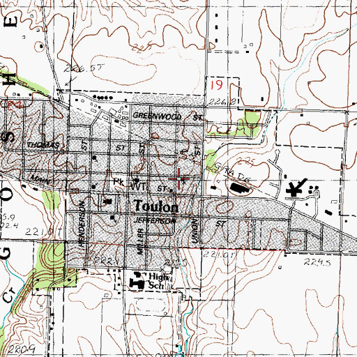 Topographic Map of Faith Baptist Church, IL