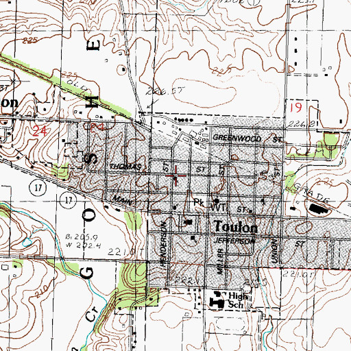 Topographic Map of First Congregational Church, IL