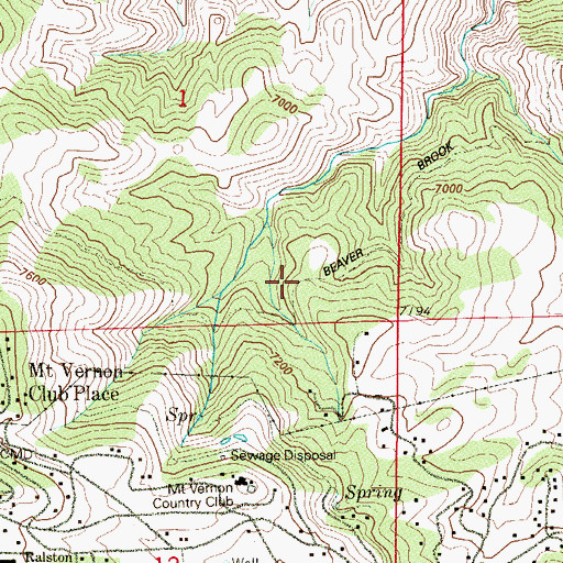 Topographic Map of Beaver Brook Trail, CO