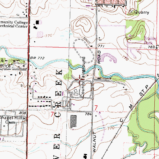 Topographic Map of Stephenson County Fairgrounds, IL