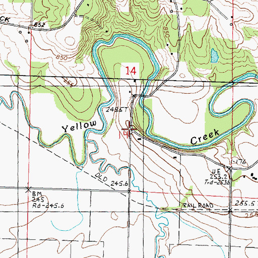 Topographic Map of Watermans Mills (historical), IL