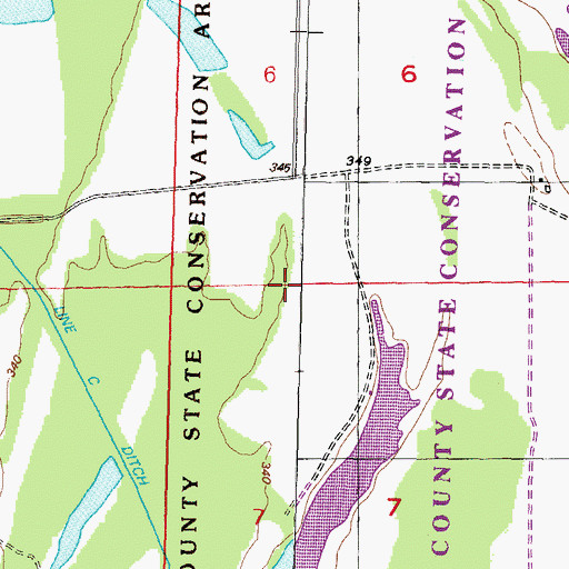 Topographic Map of Union County State Conservation Area, IL