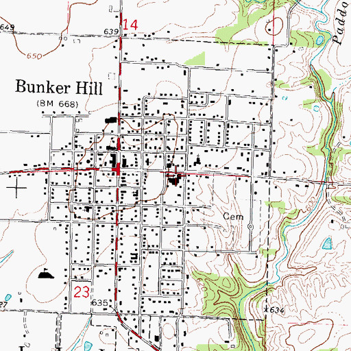 Topographic Map of Meissner Elementary School, IL