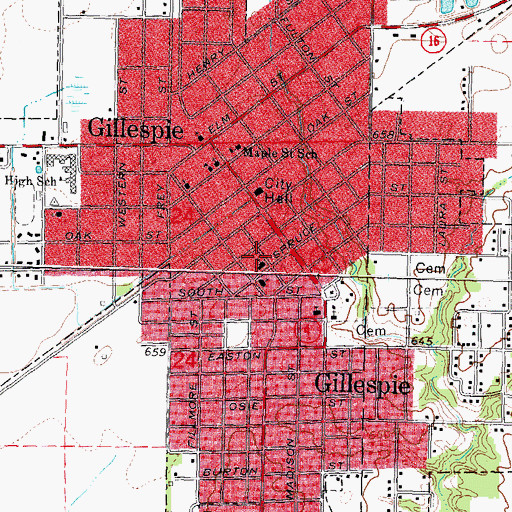 Topographic Map of Redeemer Lutheran Church, IL