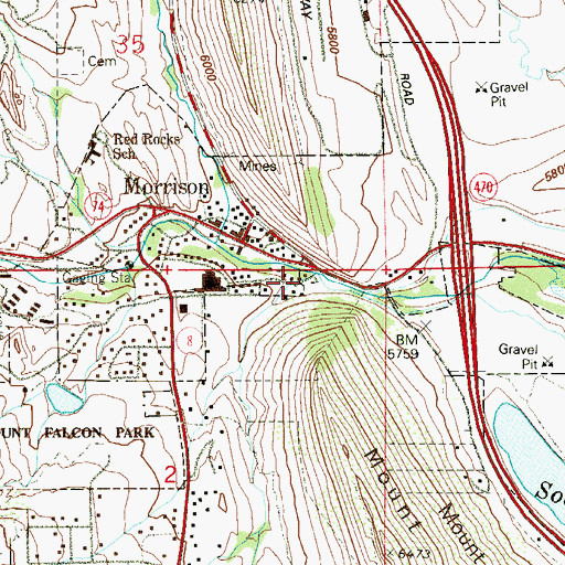 Topographic Map of Strain Gulch, CO