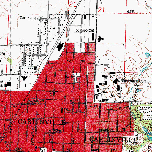 Topographic Map of Tom Thumb Park, IL