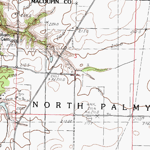 Topographic Map of Vancils Point Post Office (historical), IL