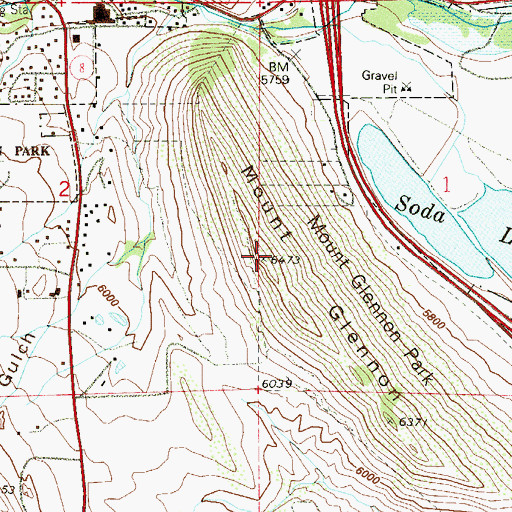 Topographic Map of Mount Glennon, CO