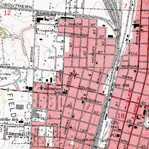 Topographic Map of Eternity Baptist Church, IL
