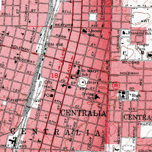 Topographic Map of First Church of Christ Scientist, IL