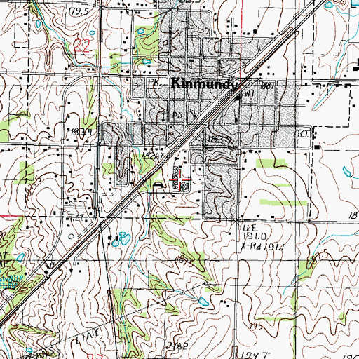 Topographic Map of South Central Middle School, IL