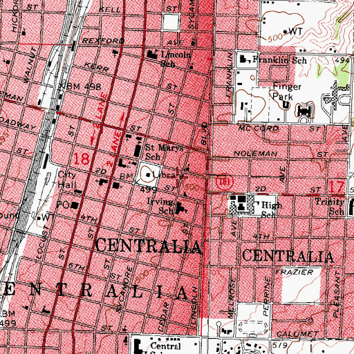 Topographic Map of Temple Solomon, IL