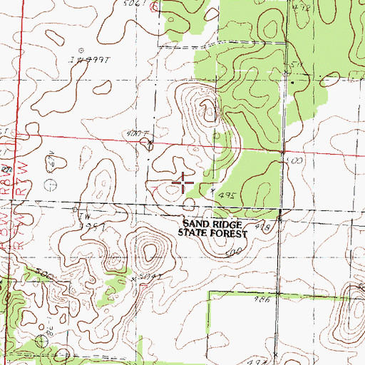 Topographic Map of Henry Allan Gleason Nature Preserve, IL