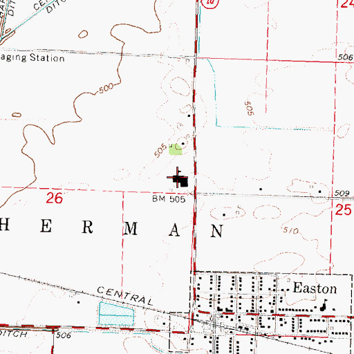Topographic Map of Illini Central Middle School, IL