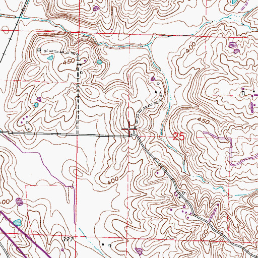 Topographic Map of Benton School (historical), IL