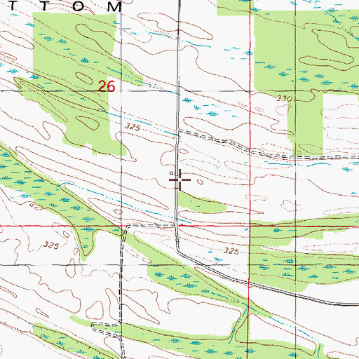 Topographic Map of Black Bottom School (historical), IL