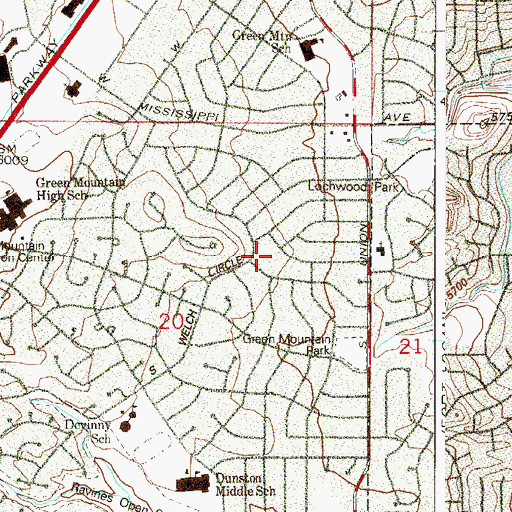 Topographic Map of Devinny Cottage School (historical), CO
