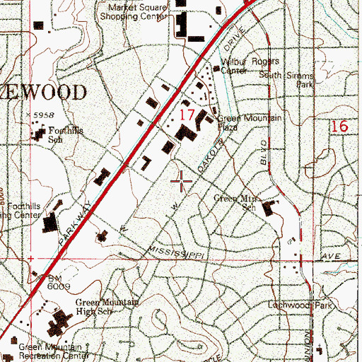 Topographic Map of Cottage School Number 1 (historical), CO