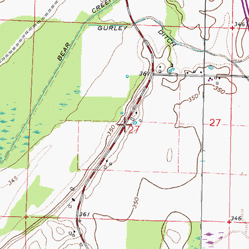 Topographic Map of Pleasant Union School (historical), IL