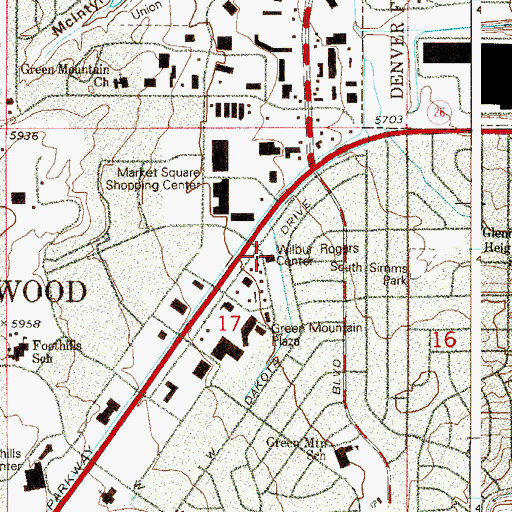 Topographic Map of Church of the Master, CO