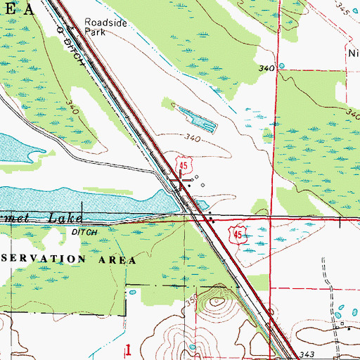 Topographic Map of Risinger Spur, IL