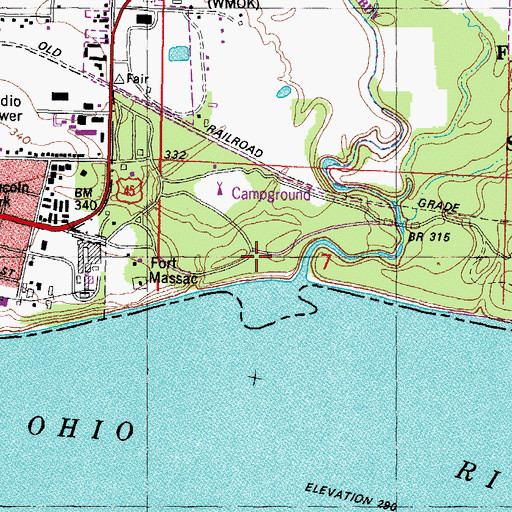 Topographic Map of River Forest Picnic Area, IL