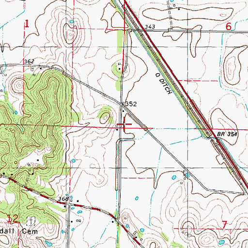 Topographic Map of Tucker School (historical), IL