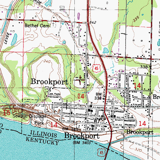 Topographic Map of Unity Missionary Baptist Church, IL