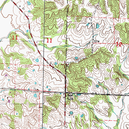 Topographic Map of Upper Union School (historical), IL