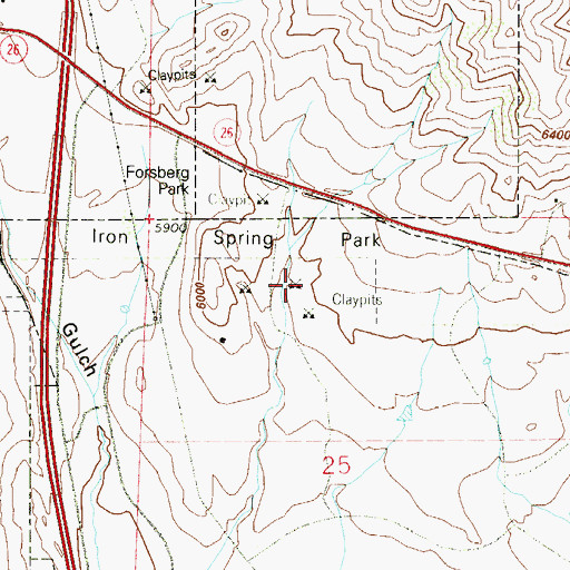 Topographic Map of Chieftain Mine, CO