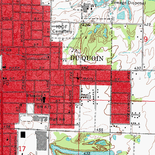 Topographic Map of Gospel Assembly Church, IL