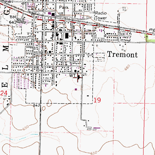 Topographic Map of Apostolic Christian Church, IL