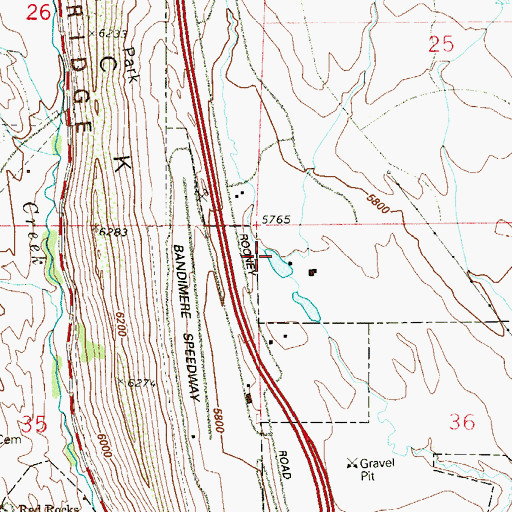 Topographic Map of Rooney Gulch, CO