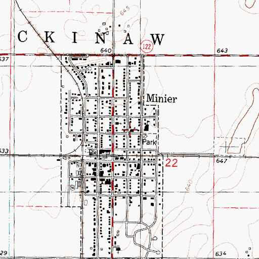 Topographic Map of Saint John United Church of Christ, IL