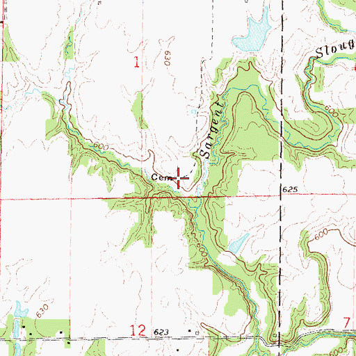 Topographic Map of Wilson Cemetery, IL