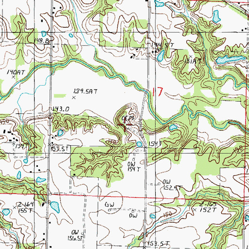 Topographic Map of Christian Home Cemetery, IL