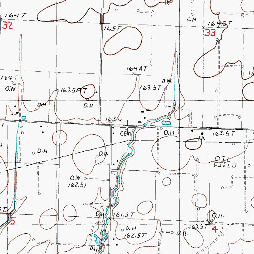 Topographic Map of Saint Paul Cemetery, IL