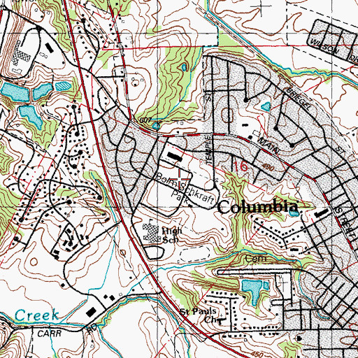 Topographic Map of Bolm Schkraft Park, IL