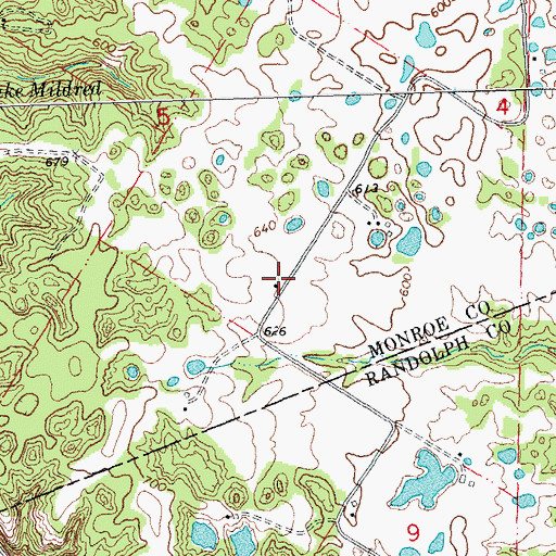 Topographic Map of Hayden School (historical), IL
