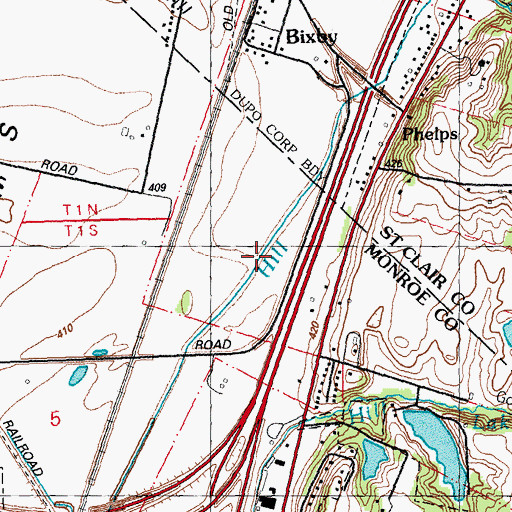 Topographic Map of Hill Lake (historical), IL